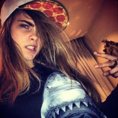 Cara Delevingne pizza