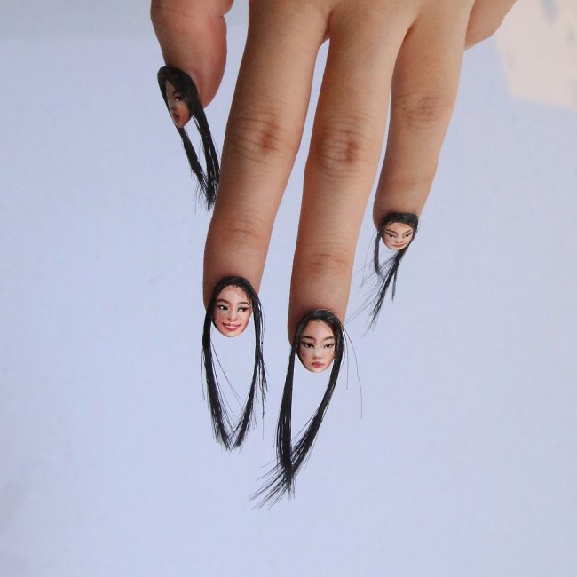 nail-art-com-cabelo