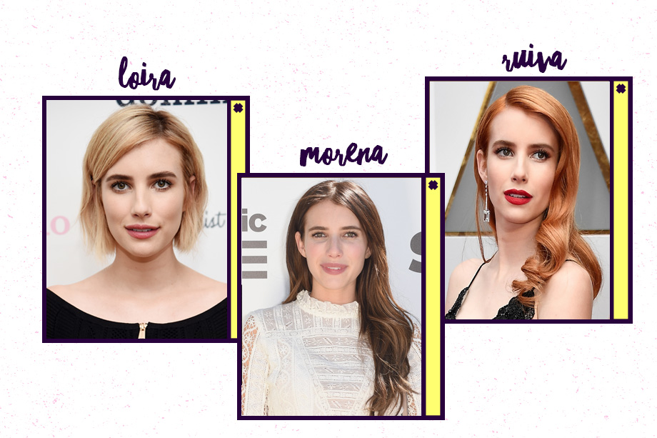 Emma Roberts está com o cabelo loiro e curto. A última vez em que ficou ruiva foi em fevereiro deste ano. Pouco tempo atrás, a atriz apostou no cabelo comprido e escuro.