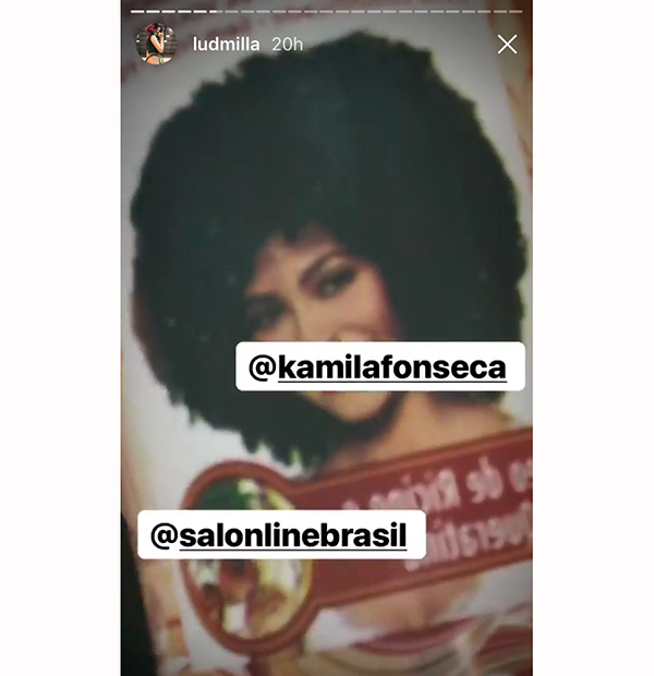 ludmilla post transicao capilar