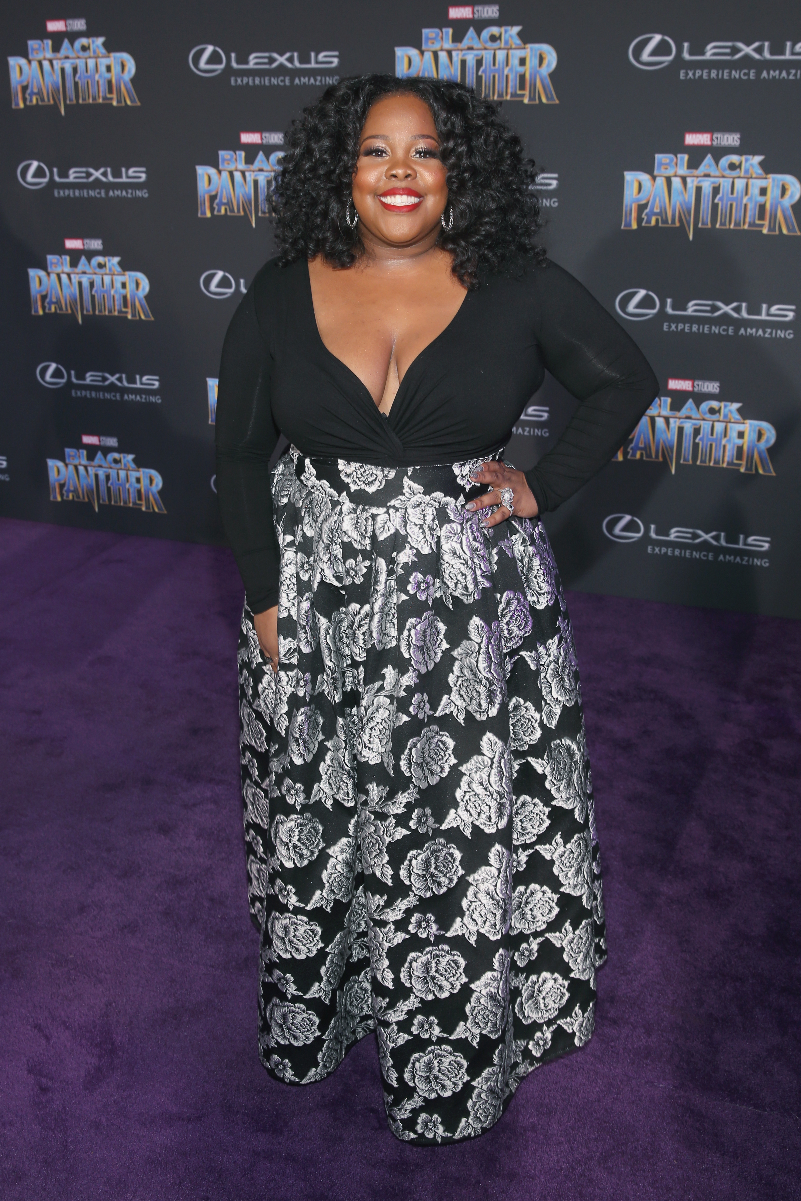 Amber Riley-premiere-pantera-negra