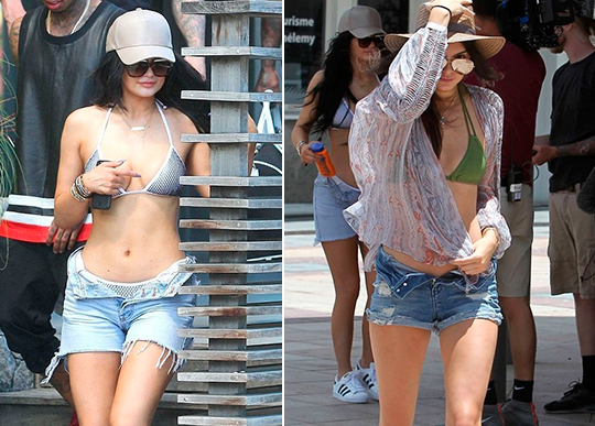 kylie kendall jenner short jeans