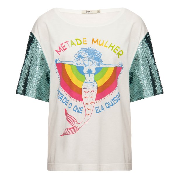 Camiseta paetês (R$ 49,90*).