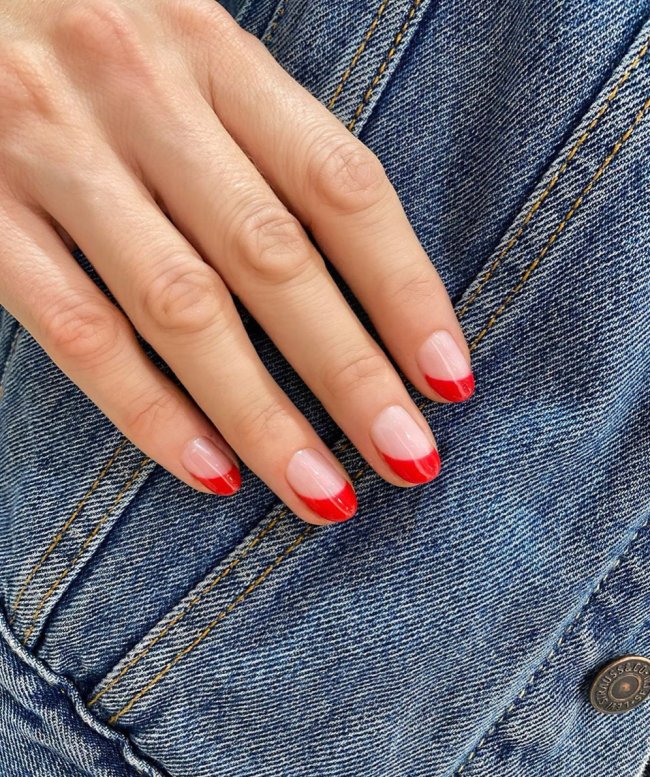 Francesinha 6 unhas francesinha vermelha