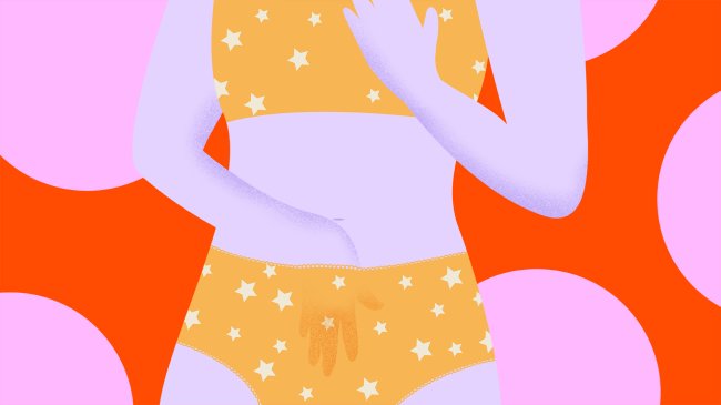 O Guia Definitivo da Masturbação Feminina Segura para Mulheres Ilustra de uma mulher se masturbando, em que só aparece do pescoço para baixo.