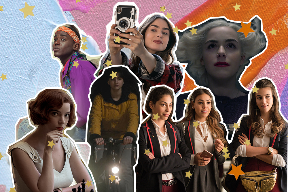 Sex education, O Gambito da rainha, Emily em Paris, Dark, Elite, O Mundo Sombrio de Sabrina