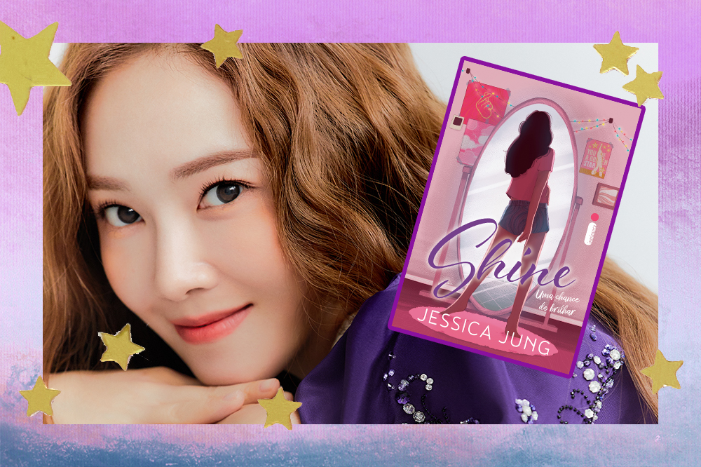 Jessica Jung e a capa do livro Shine: Uma chance de brilhar