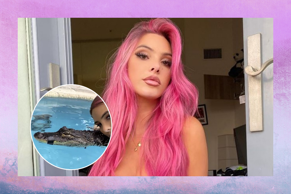 Lele Pons e montagem com Jacaré na piscina