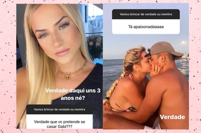 Stories da Gabi Martins com a brincadeira Verdade ou Mentira