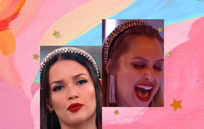 Juliette com a tiara da Carla