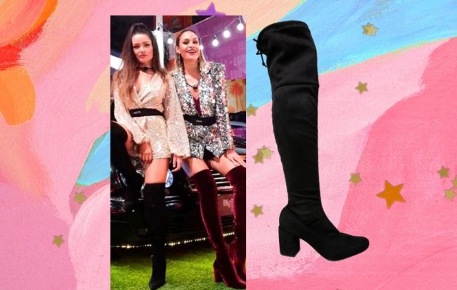 Sarah emprestou a bota over the knee para Juliette Sarah emprestou a bota over the knee para Juliette