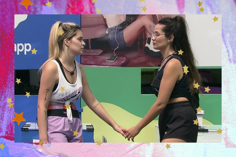 Viih Tube e Juliette apertando as mãos no BBB21