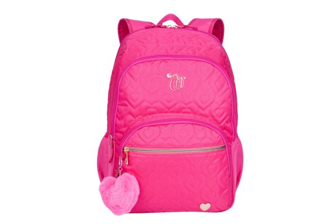 Mochila Grande 2 Compartimentos Capricho Crush Rosa