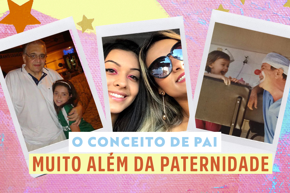 Fotos de integrantes da Galera CAPRICHO com suas respectivas figuras de pai