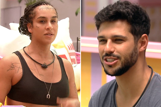 Linn da Quebrada e Rodrigo no Big Brother Brasil 22