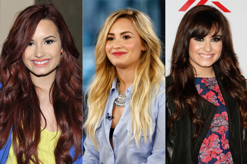 demi-lovato-cabelos-2012 Os cabelos de Demi Lovato em 2012: vermelho, loiro e com franjinha