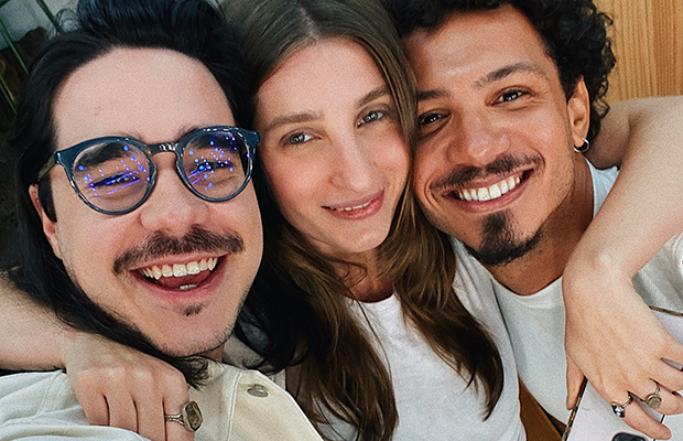 Selfie de Akapoeta, Gabie Fernandes e Igor Pires