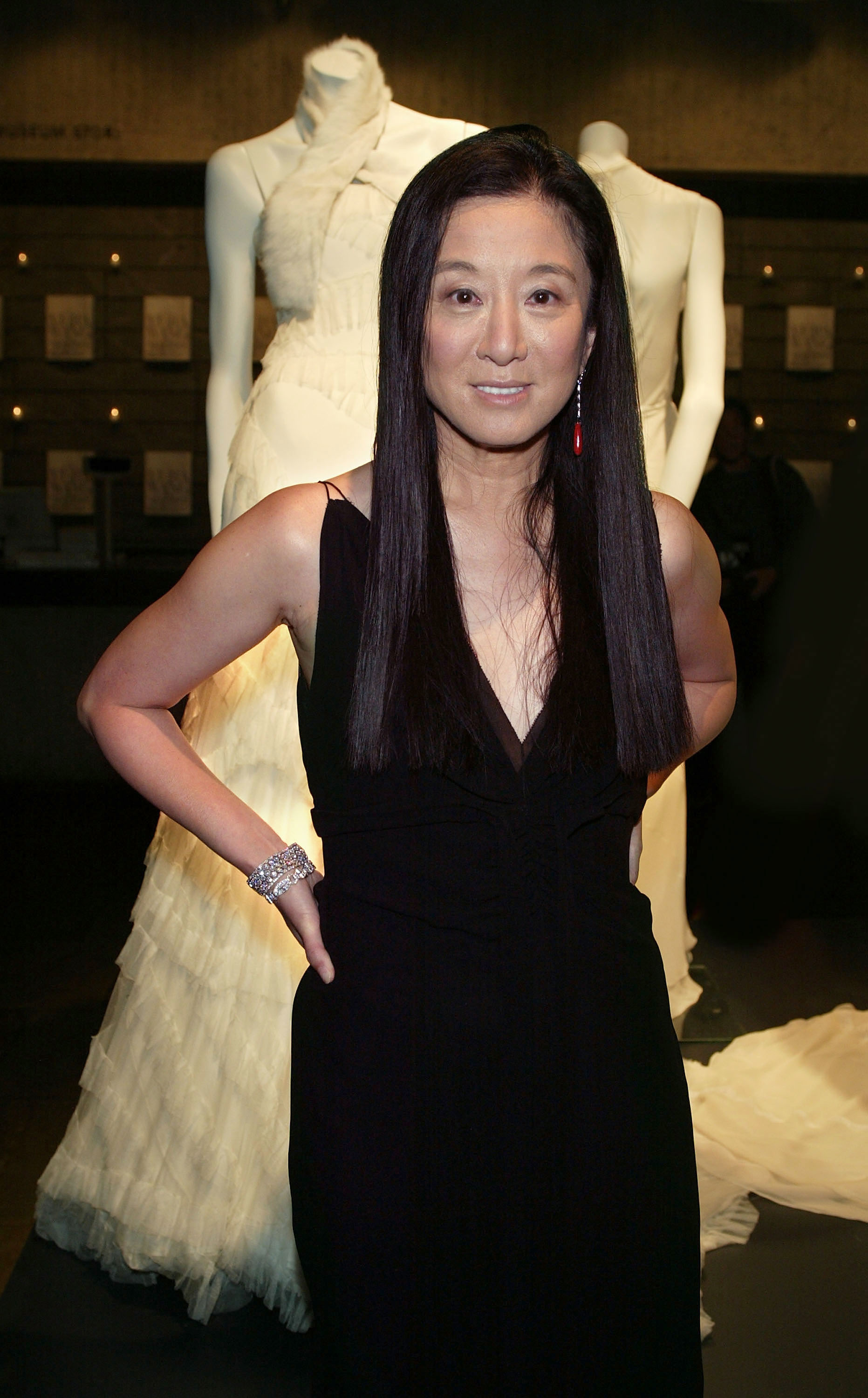 Vera Wang em sua exposição Vera Wang bridal no Whitney Museum of American Art em 2003, em Nova York