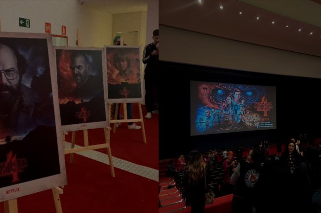 Cenários de Stranger Things no evento da Netflix