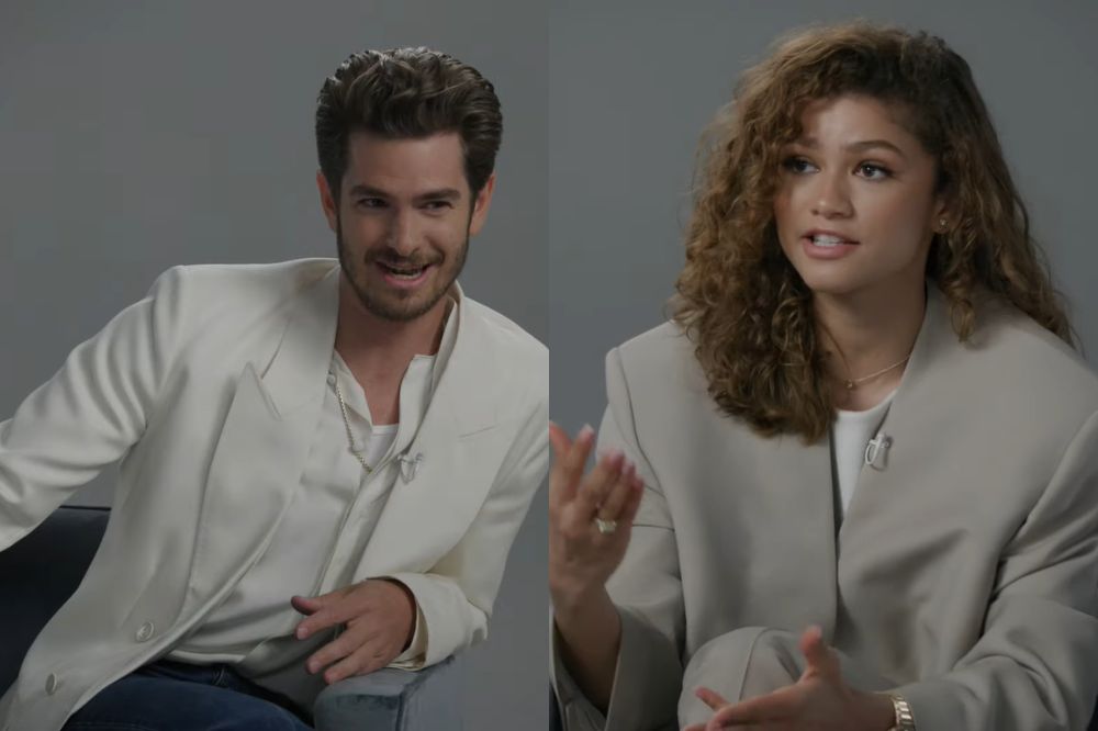 Andrew Garfield e Zendaya conversando