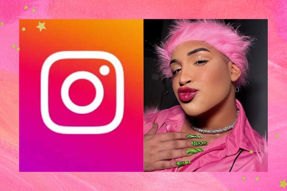 Logo do Instagram e foto de Yarley Ara