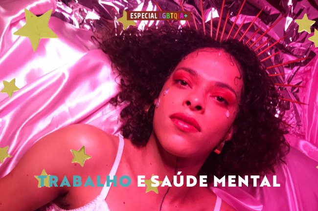 Foto da rapper Ros4. Ela é uma mulher trans e negra, e veste um sutiã branco