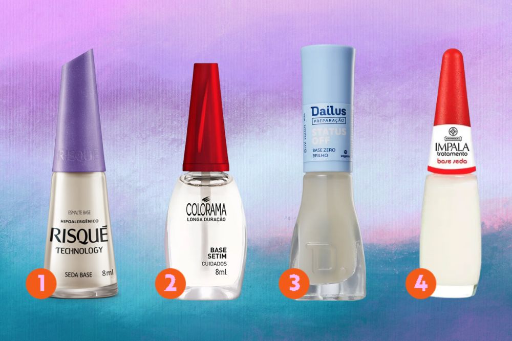 opções de esmaltes para reproduzir a glazed donut nails, unha perolada de Hailey Bieber ...
