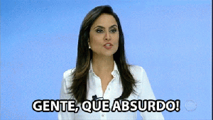 gif de uma mulher falando “gente, que absurdo” gif de uma mulher falando