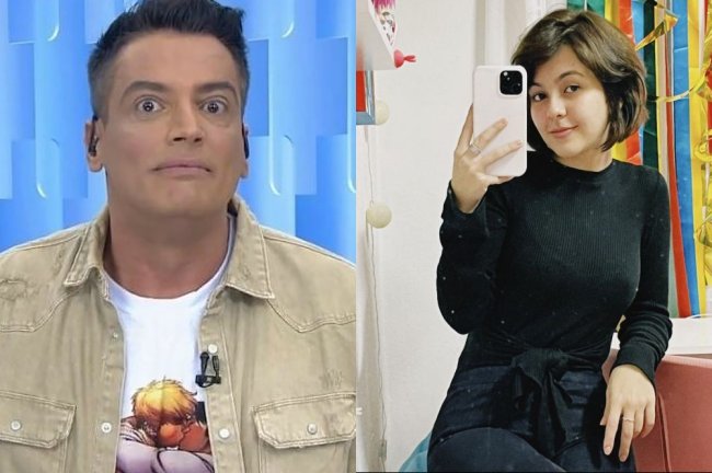 Leo Dias com cara de assustador e Klara Castanho em foto no espelho