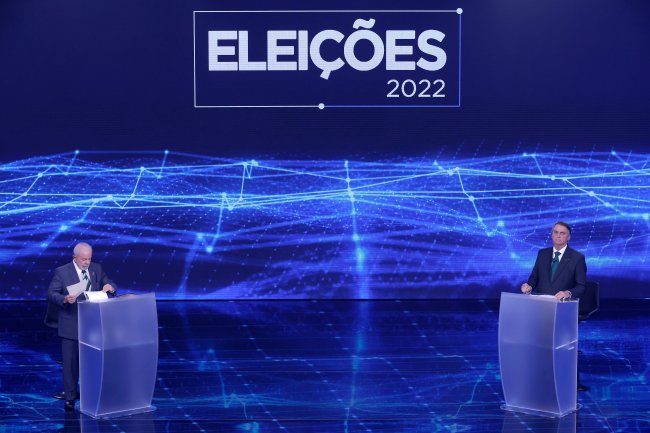 Debate presidencial entre Lula e Bolsonaro