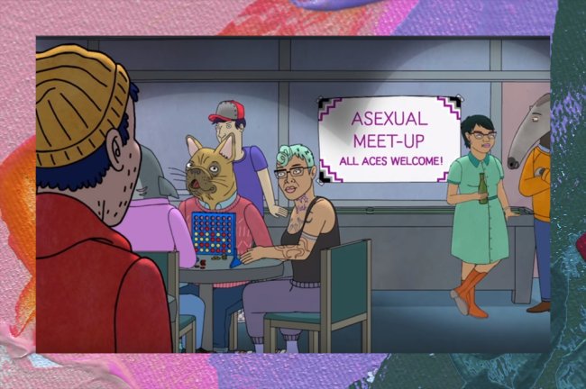 assexual02 Cena de BoJack Horseman mostra uma reunião de assexuais