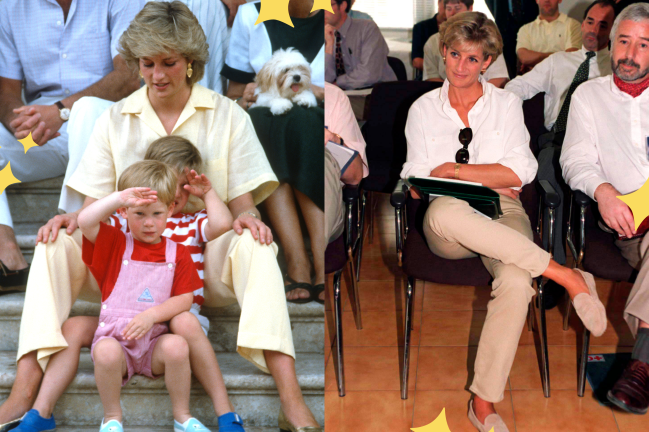 provas de que Diana era muito moderna e evoluída pra monarquia britânica Lady Di sentando