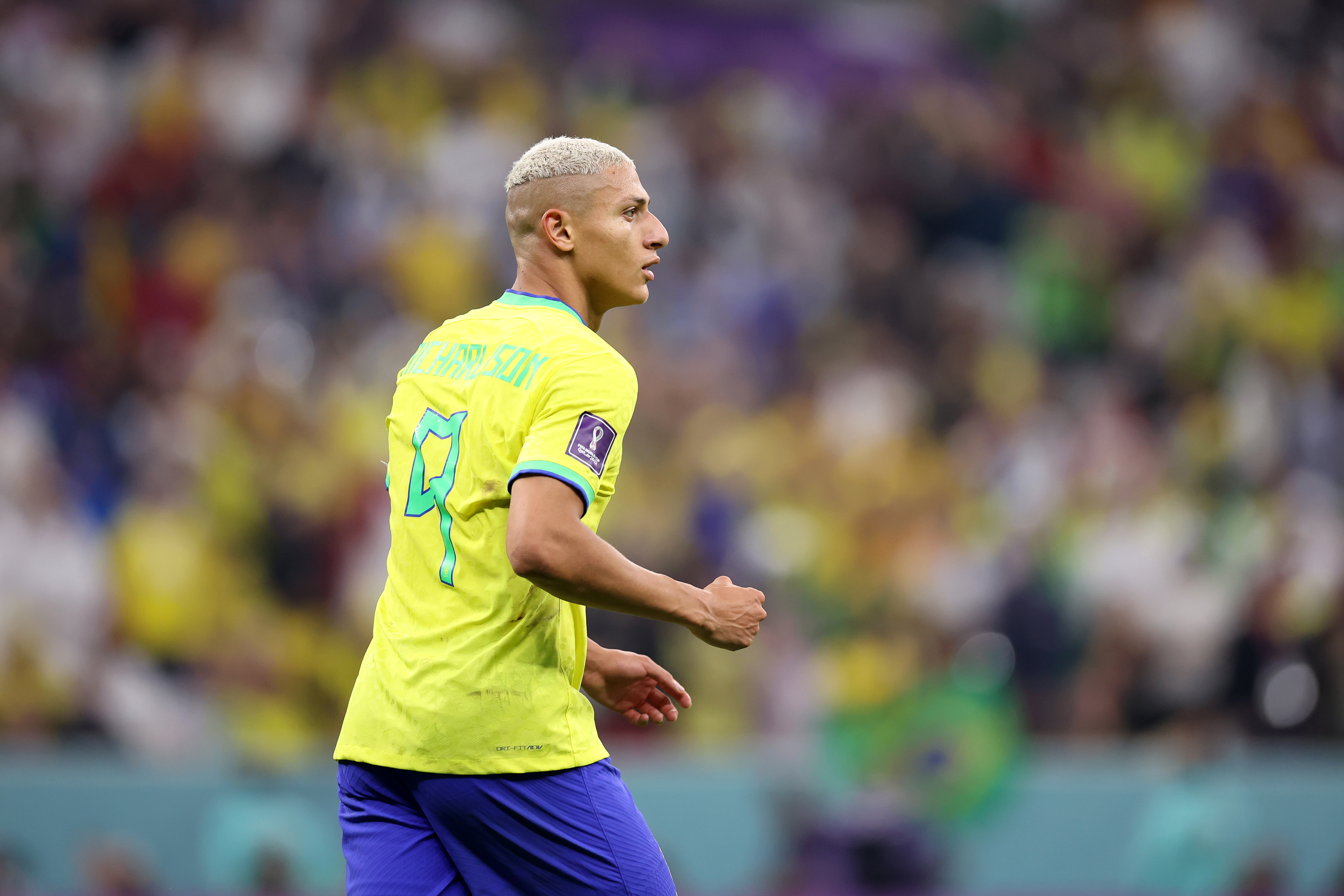 Richarlison no jogo entre Brasil e Sérvia na Copa do Mundo 2022