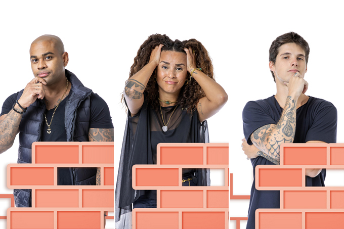 Cezar, Domitila Barros e Gabriel, do Big Brother Brasil 23