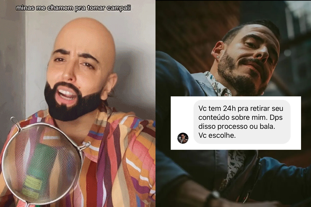 "Processo ou bala": coach de masculinidade do viral do Campari ameaça atriz