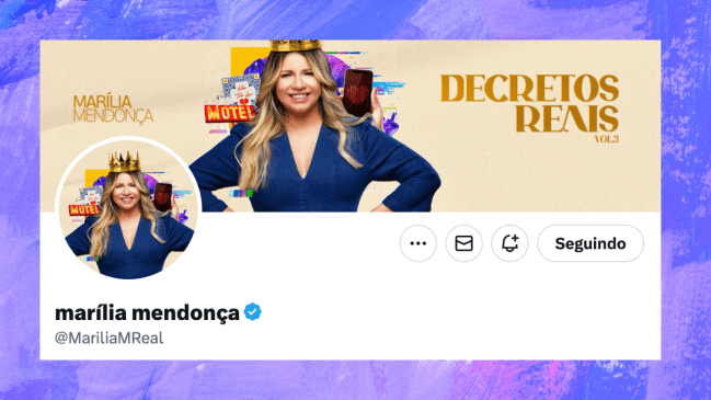 Print de perfil do Twitter da Marília Mendonça