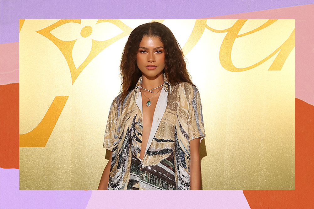 Zendaya no desfile de primavera-verão 2024 da Louis Vuitton na semana de moda masculina de Paris