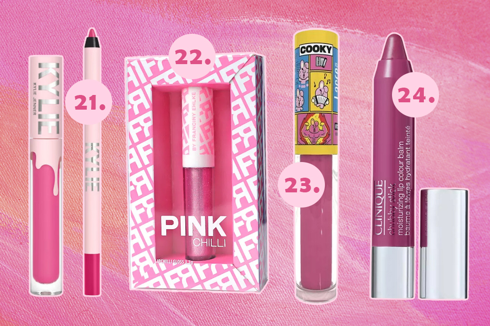 cor-de-rosa-barbie-06 Produtos de beleza cor-de-rosa para criar visual Barbie. Montagem em fundo rosa