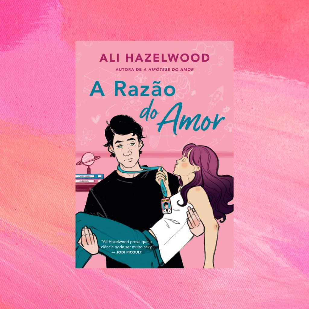 Capa do livro A Razão do Amor. Fundo rosa.