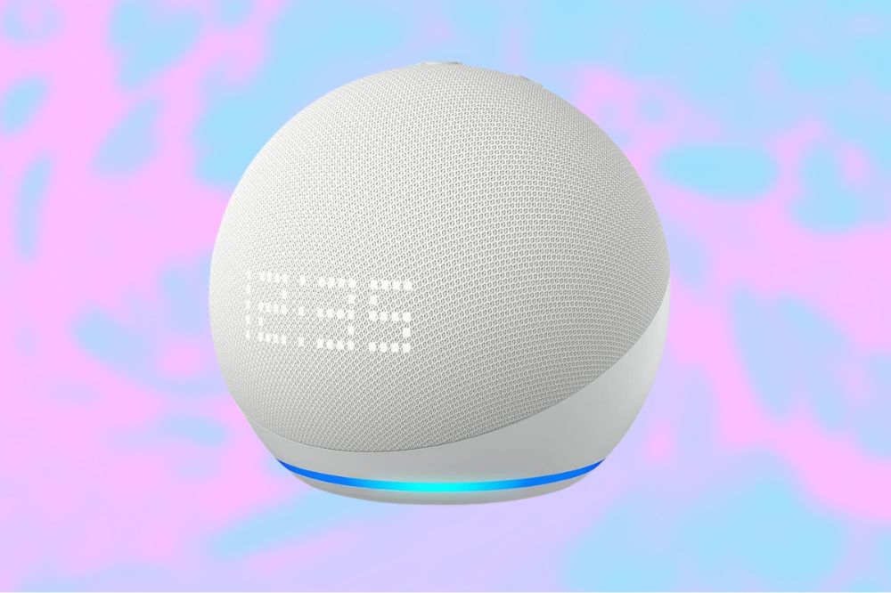 _Novo Echo Dot 5ª geração com Relógio Novo Echo Dot 5ª geração com Relógio