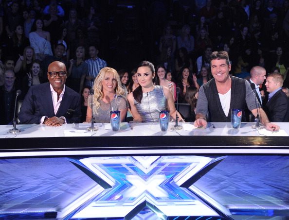 LA Reid, Britney Spears, Demi Lovato e Simon Cowell