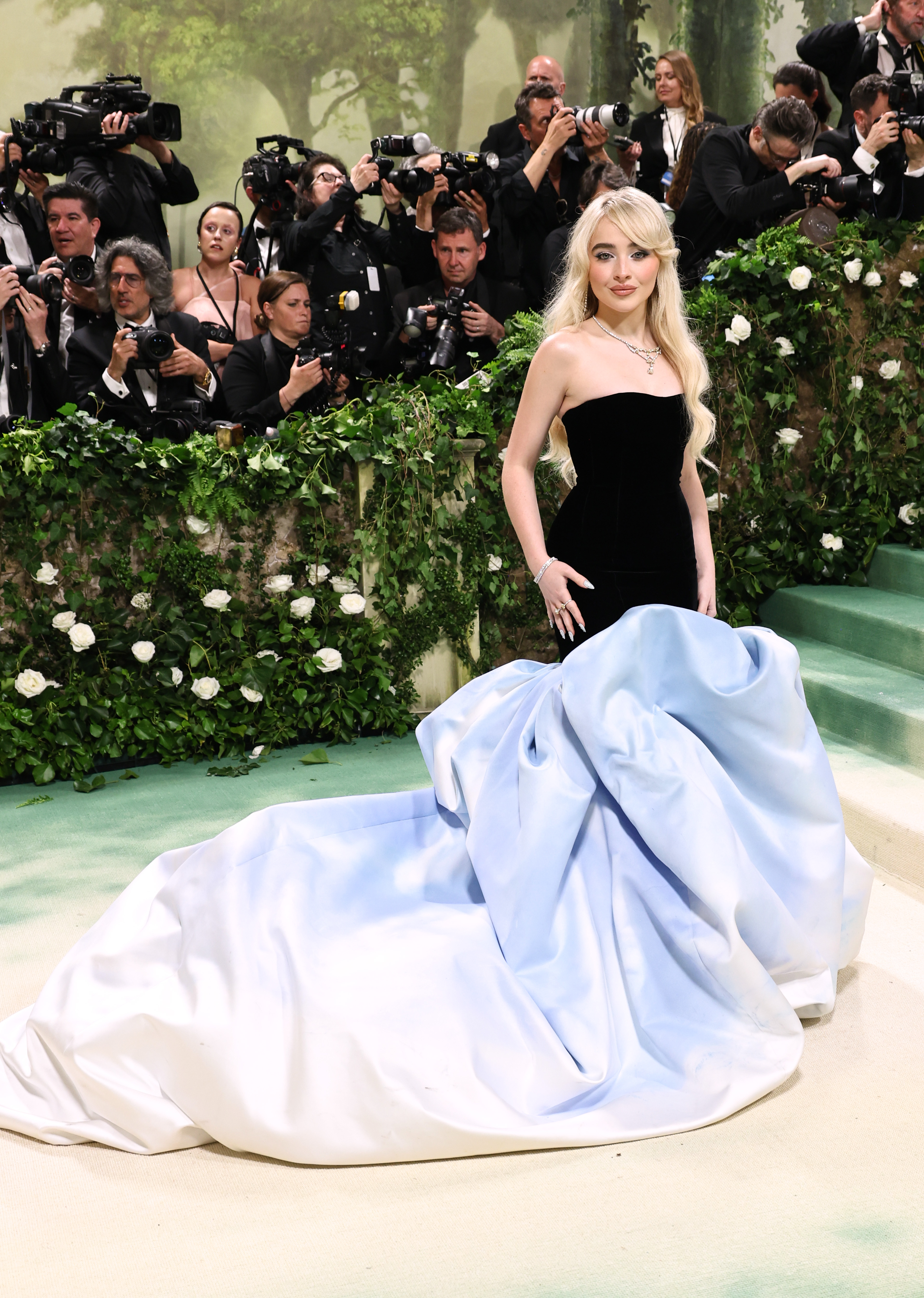 NEW YORK, NEW YORK - MAY 06: Sabrina Carpenter attends The 2024 Met Gala Celebrating "Sleeping Beauties: Reawakening Fashion" at The Metropolitan Museum of Art on May 06, 2024 in New York City. (Photo by Jamie McCarthy/Getty Images)