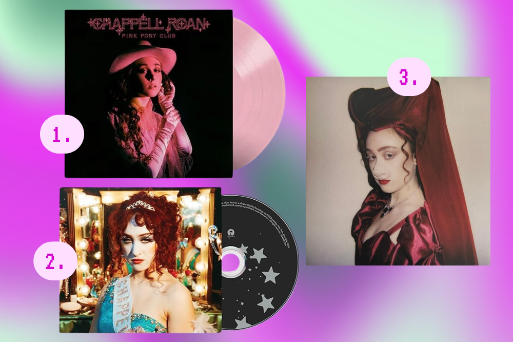 Imagem de itens inspirados na estética de Chappell Roan.