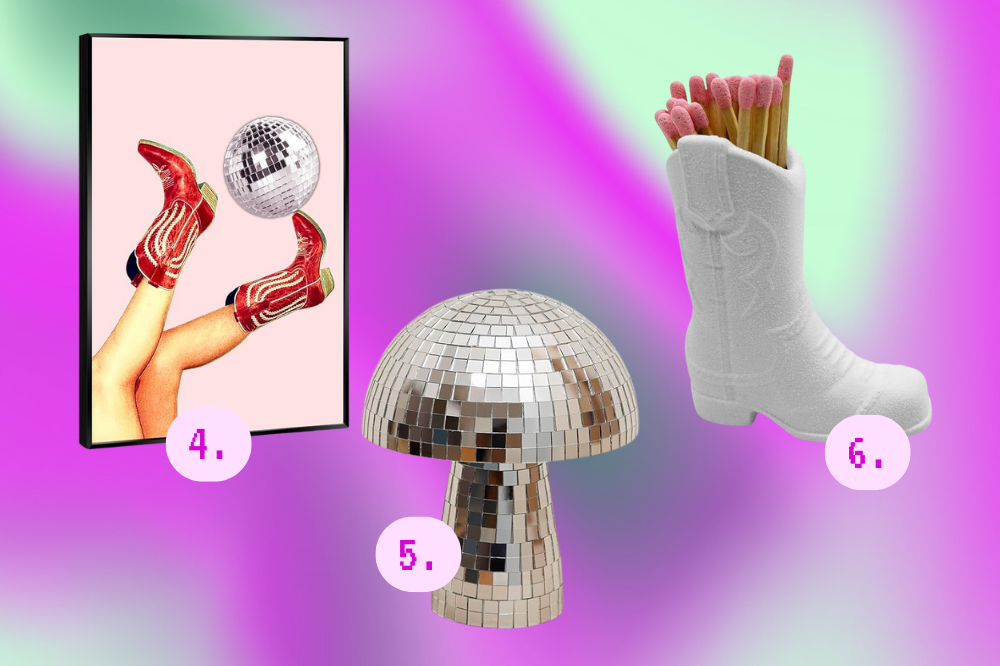 Imagem de itens inspirados na estética de Chappell Roan.