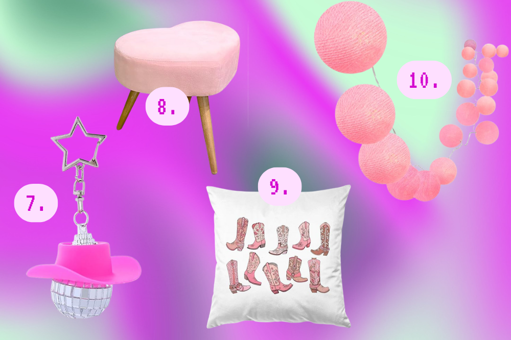 Imagem de itens inspirados na estética de Chappell Roan.