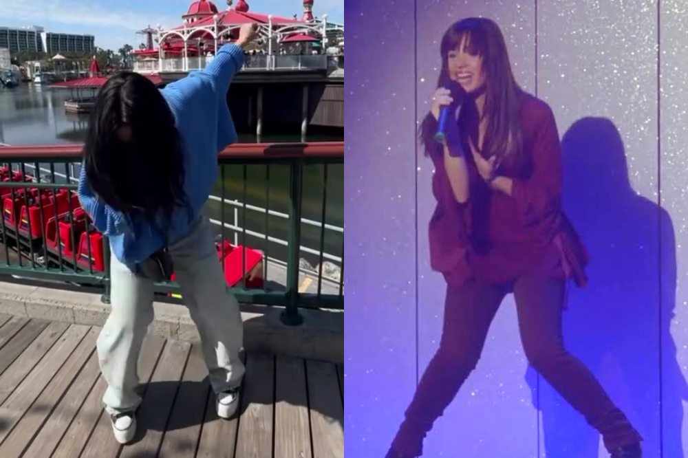 Foto compara Demi em 2025 com uma cena de Camp Rock em 2008