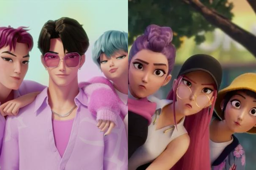 Saja Boys e Huntrix do filme Guerreiras do K-Pop